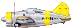 F2A Buffalo by  Brewster Aviation - ww2 navy airplane